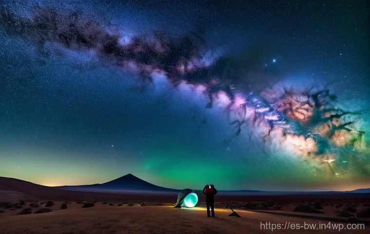 천문 관광 패키지 추천 - Image Prompt 1: Atacama Desert Stargazing**